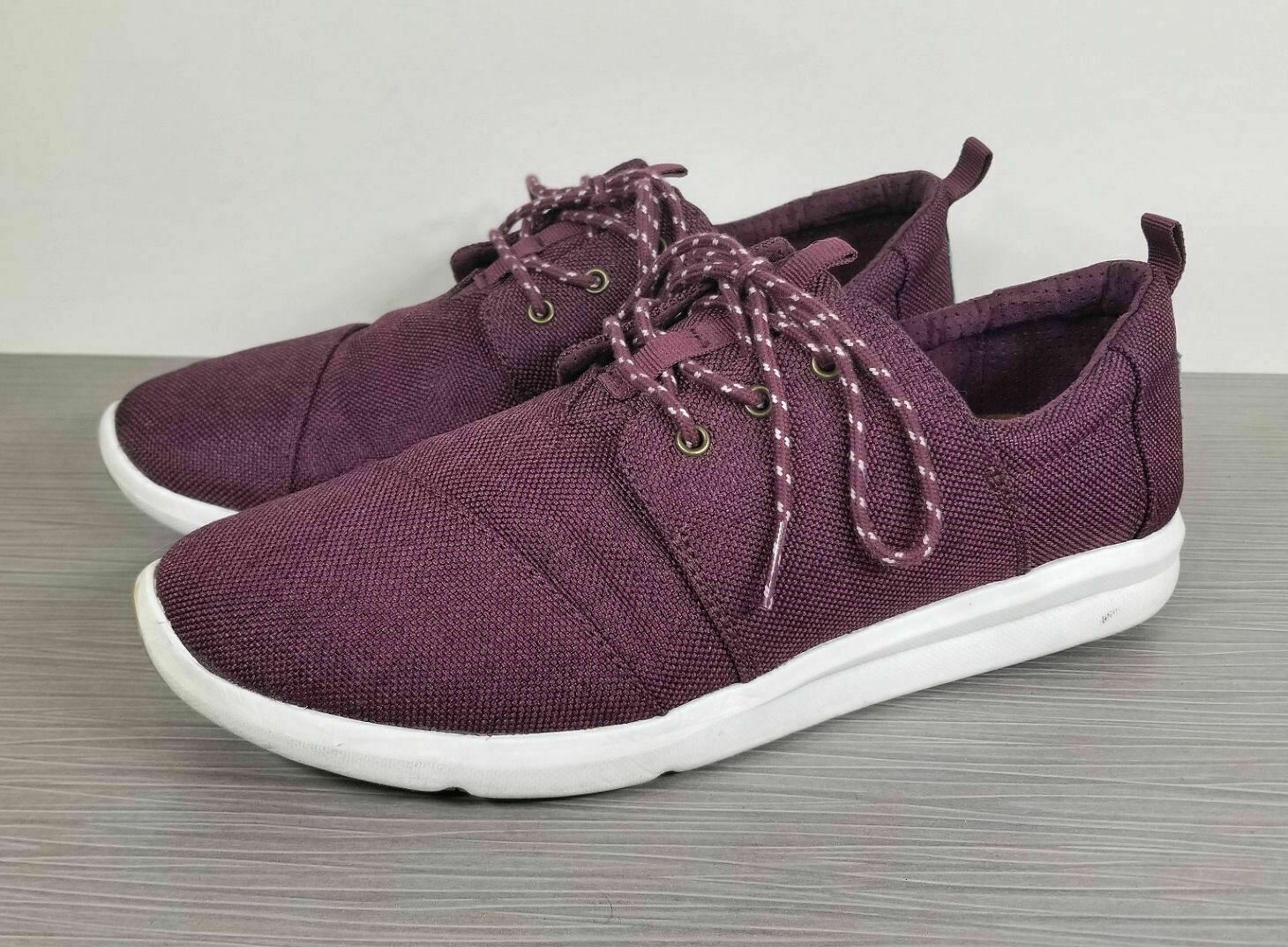 Toms Del Ray Sneaker, Black Cherry Textile, Womens Size 9.5 / 41
