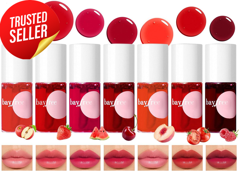 7PCS Lip Tint Stain Set Long Lasting Waterproof