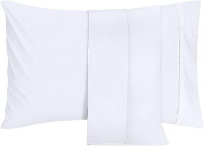 2 Pillowcases  Soft Brush Microfiber Fabric in King Queen Size Utopia Bedding