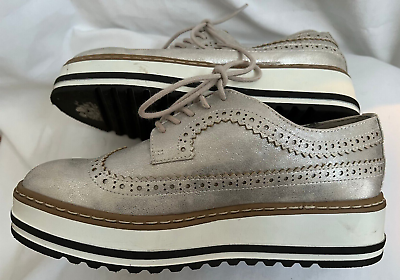 Silver oxford hotsell platform shoes