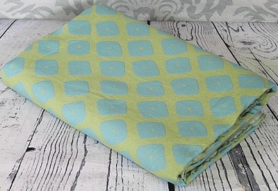 Fabric Geometric Print Drapery Cushions Home Decor Vintage Colors Diamond 2 Yds