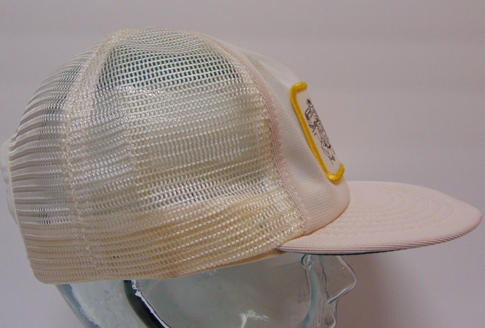 Vtg 1980s BURLINGTON ELECTRIC INC. ROBOT SOCKET MASCOT PATCH TRUCKER HAT CAP USA