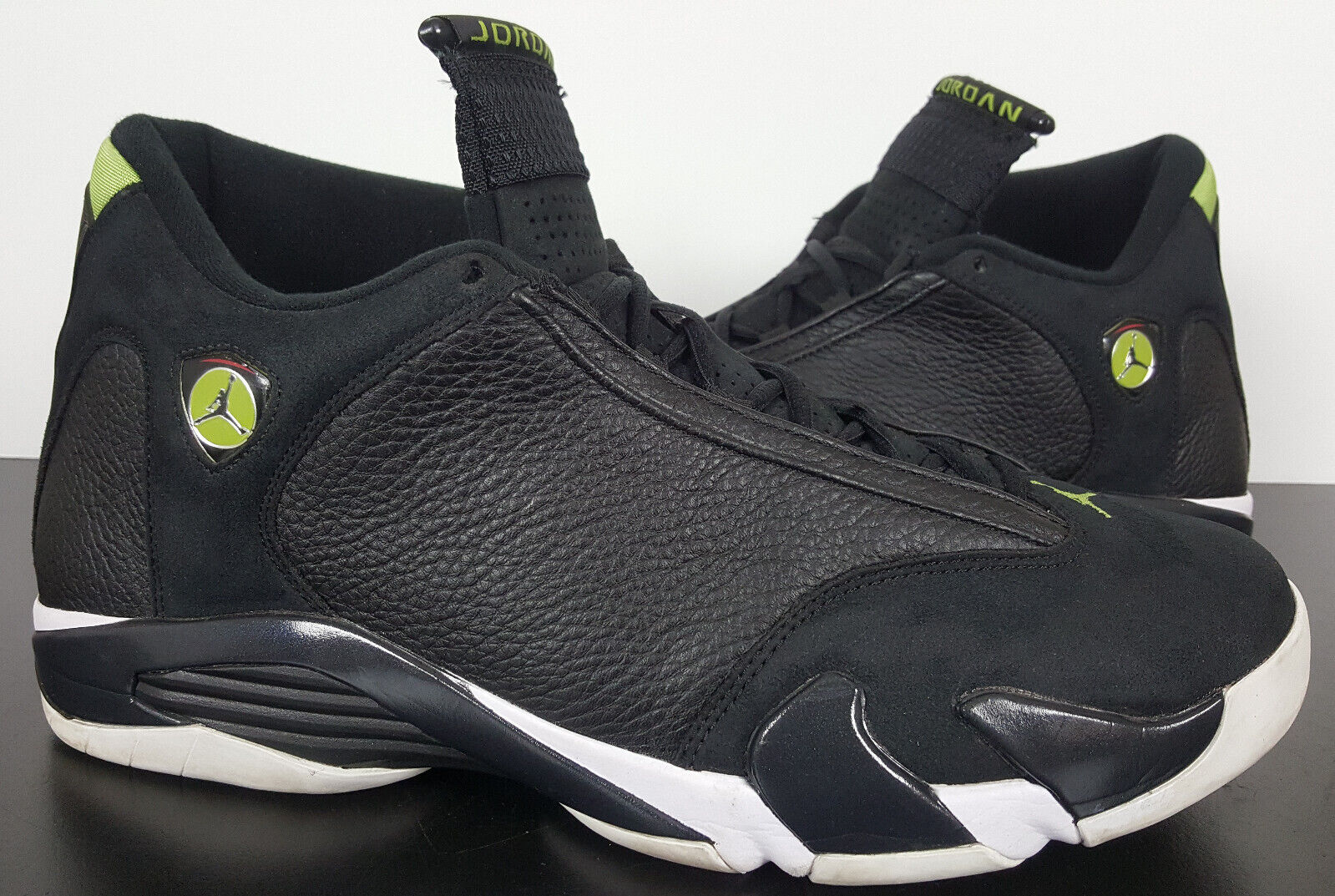 NIKE AIR JORDAN XIV RETRO 14 INDIGLO GREEN BLACK 2016 RARE NIKE AIR JORDAN XIV RETRO 14 INDIGLO GREEN BLACK 2016 RARE