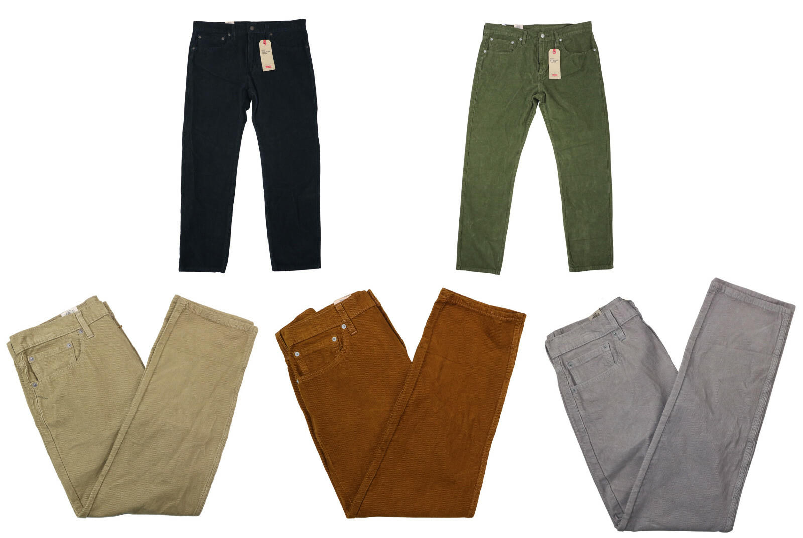 Levi's 502 Tapered Stretch Regular Fit Low Rise Men's Corduroy Pants NWT |  eBay