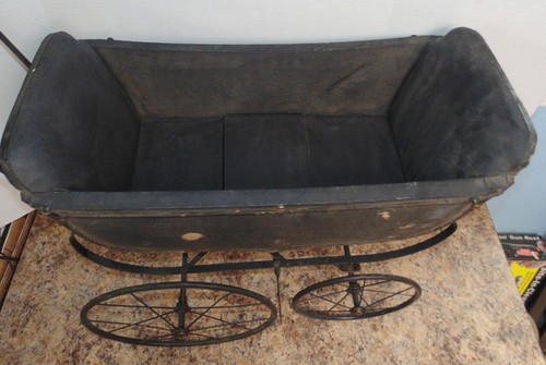 Antique Whitney Carriage Buggy Company Doll Carriage Leominster MA Pram