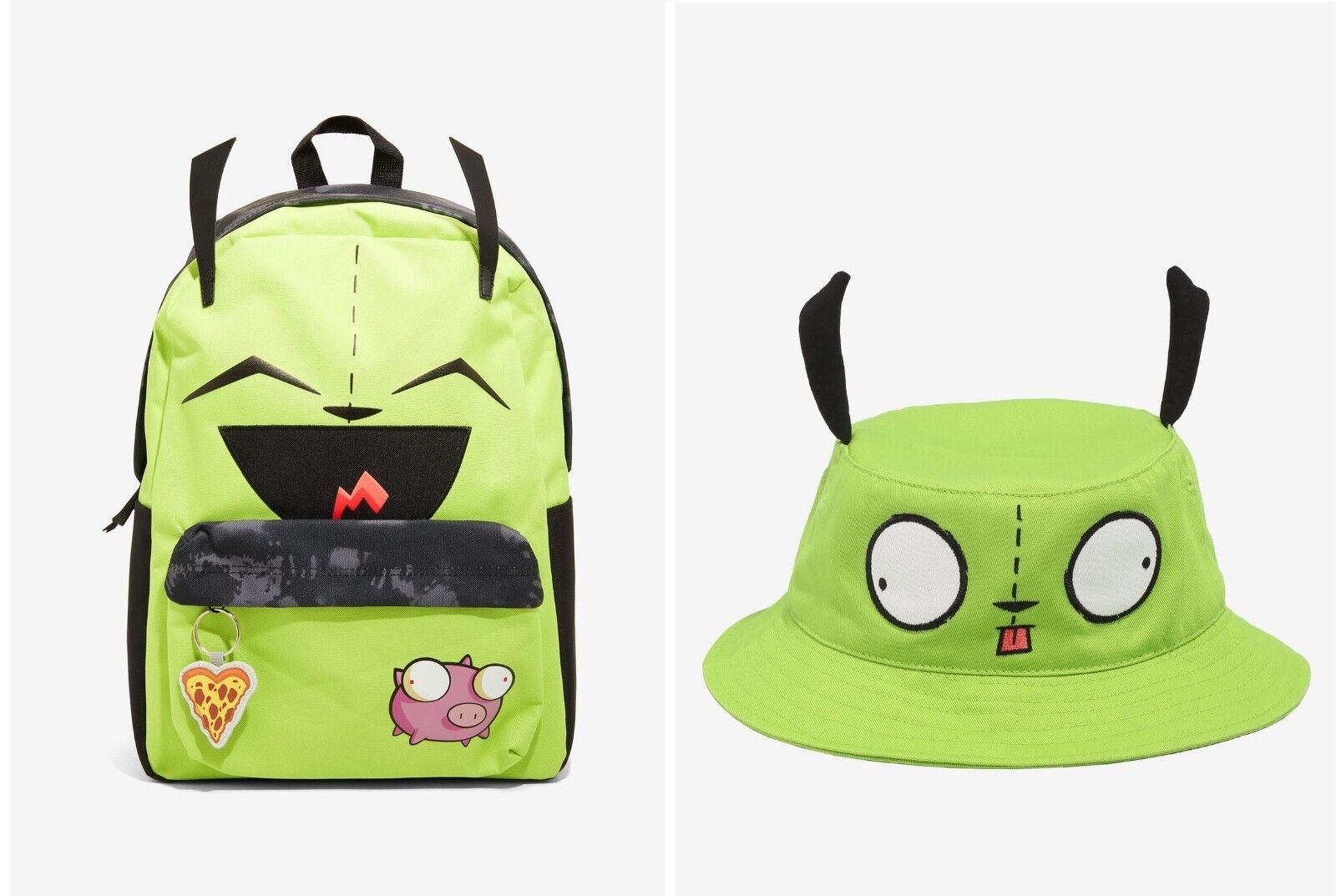 Invader Zim GIR Smiling Backpack bonus bucket hat
