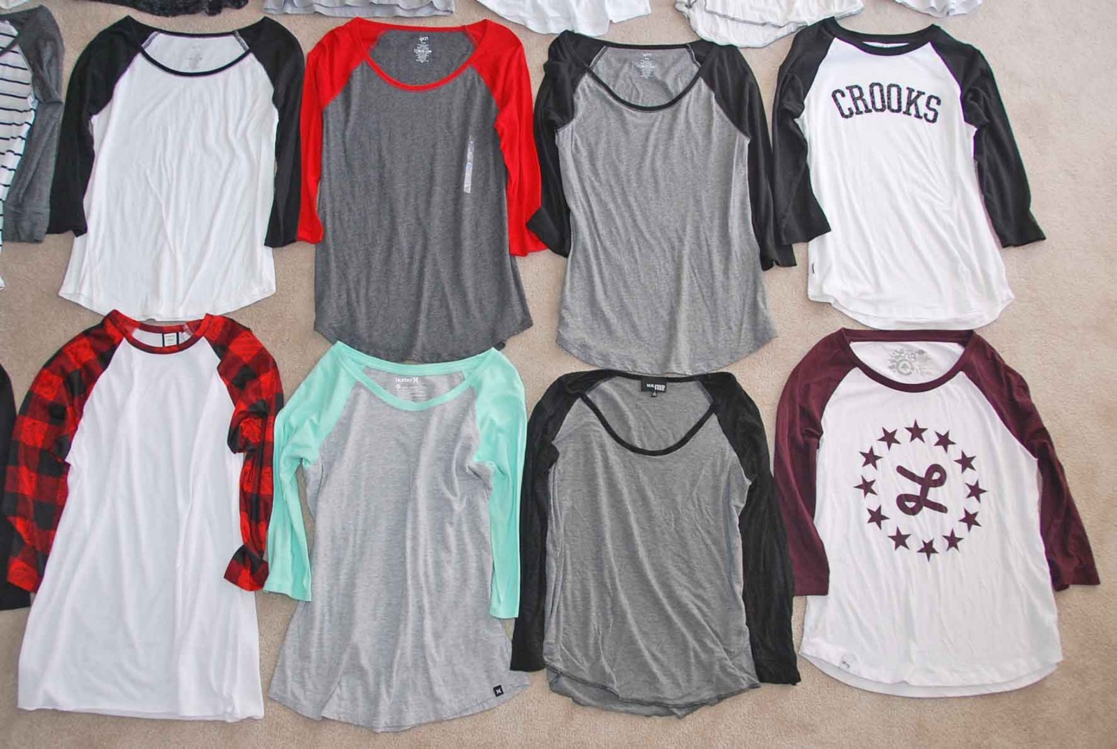 Lot of 16 Baseball Shirts Women's Small & Medium