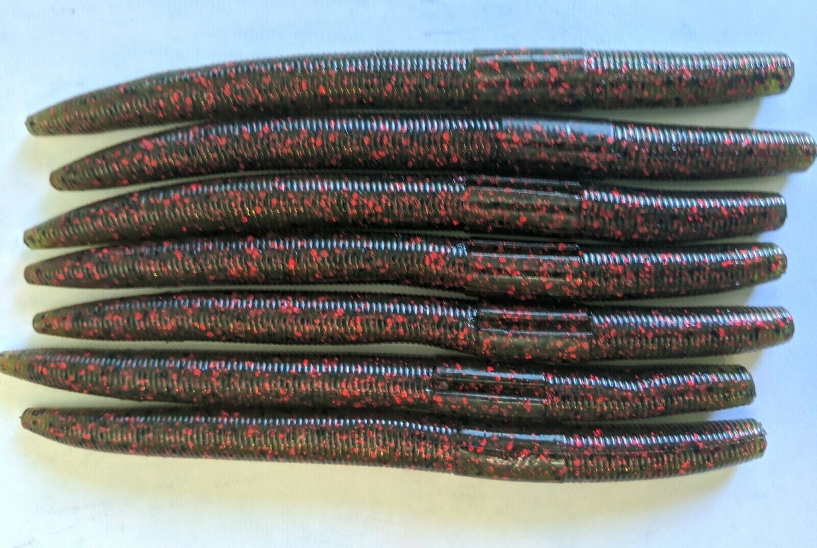 100 pk 5" Senko style Worms WATERMELON RED MAGNUM FLAKE Bass Soft