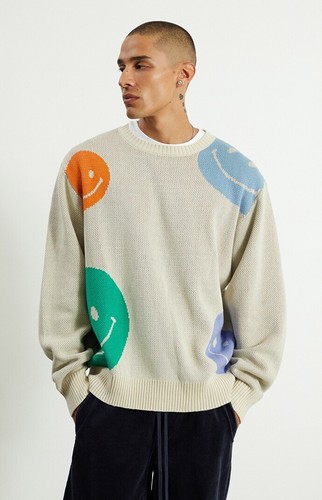 Pacsun Sweater Men's Size Small Smiley Crewneck NWT