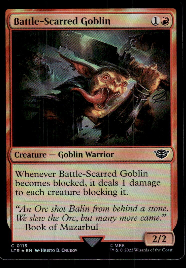 Battle-Scarred Goblin FOIL MTG LOTR Magic Lord of the Rings