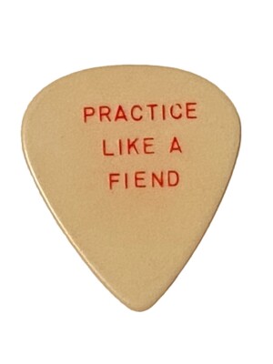 Vintage Guitar Pick-1960 s D Andrea AD-Libs-PRACTICE LIKE A FIEND-White w/Red-