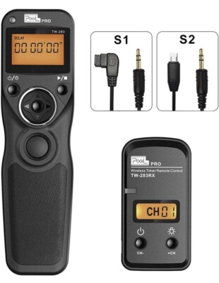 Wireless Remote Shutter Compatible for Sony PIXEL TW-283 S2 Wired Timer control