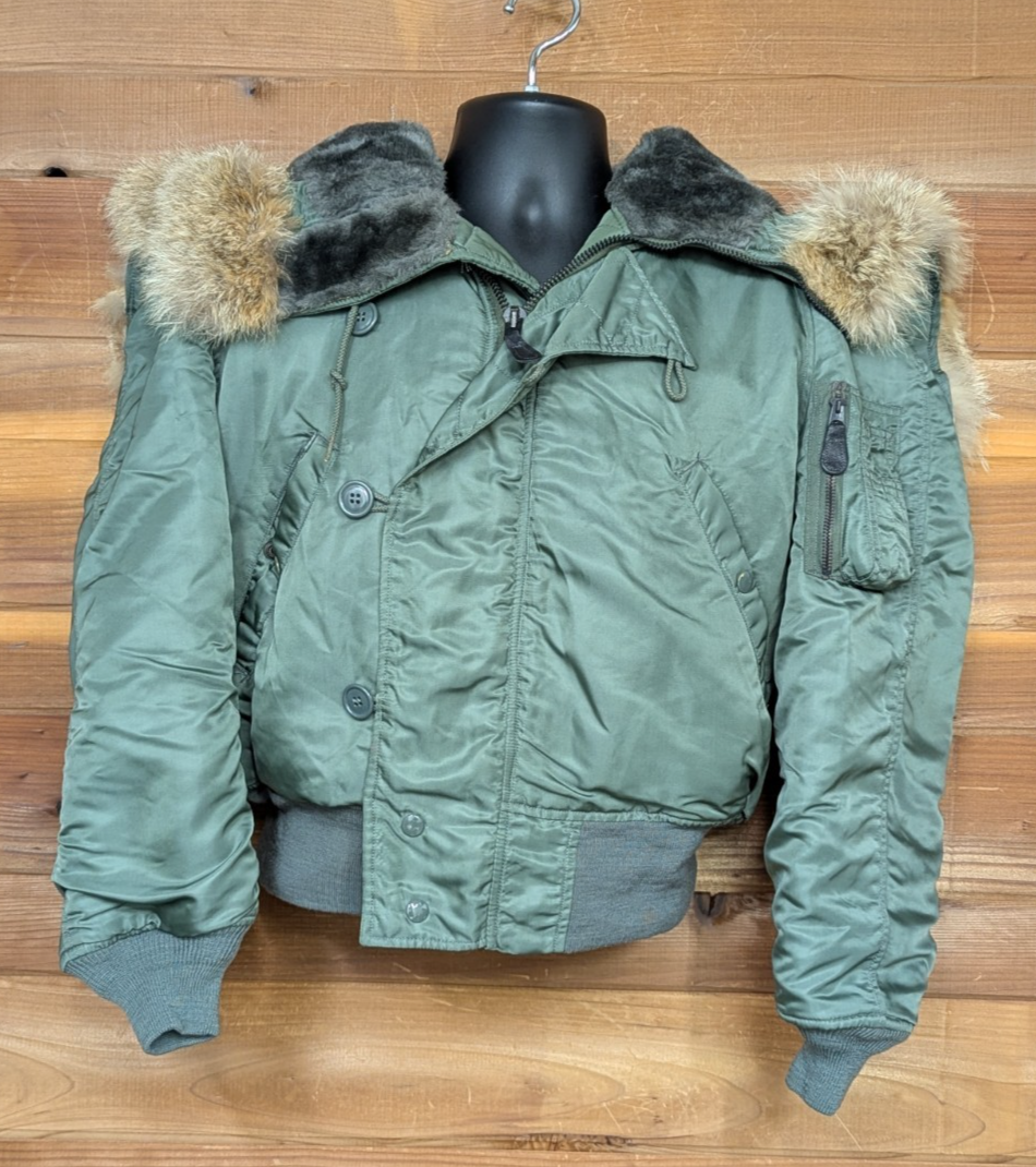 ジャケット・アウター n-2b flight jacket real fur Vintage ALPHA INDUSTRIES N-2B Flying Mans Fur Hooded Parka