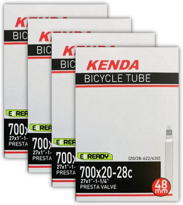 700X20/28C Bicycle Inner Tubes - 48Mm Threaded Presta Valve - Four (4) Pack