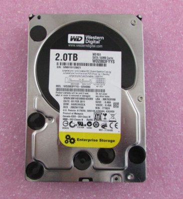 Western Digital WD RE4 2TB 7.2K 3.5'' SATA 64MB WD2003FYYS-02W0B0 Internal HDD