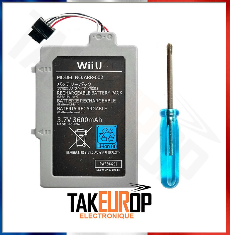 Batterie Pour Nintendo Wii U Gamepad - 3600 Mah - Wup-001 - Neuve - Fr