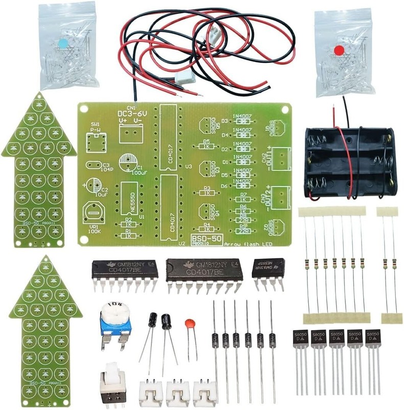 DIY Kit Warning Light LED Soldering Practice for School Learning
