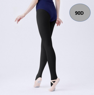 Footed Tights Professional Dance Gym Ballet Casual Stockings Girls Black