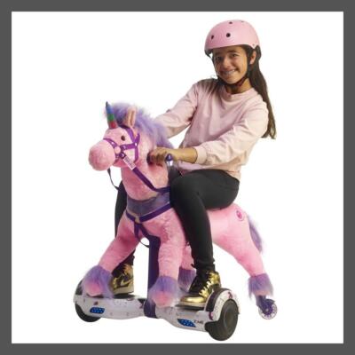 Управляемый пони Power Pony Princess с электроприводом для катания на пони для девочек Kids LED с 3 скоростями
