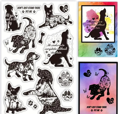 Set of 13 dog stamps, junk journals, cards