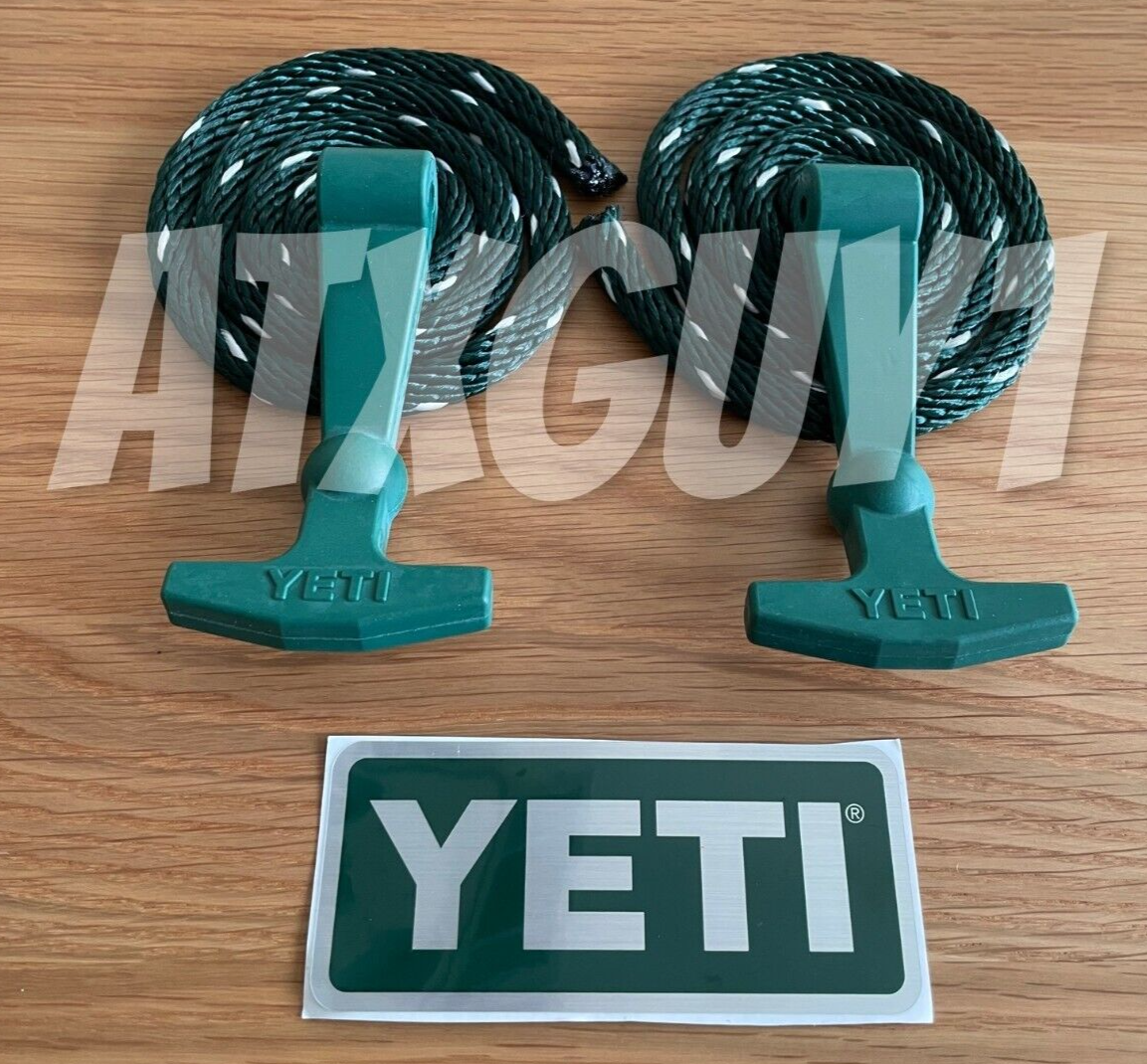 YETI Latch Kit - Forest Green - for Tundra Cooler - Rope, Latches, & Sticker