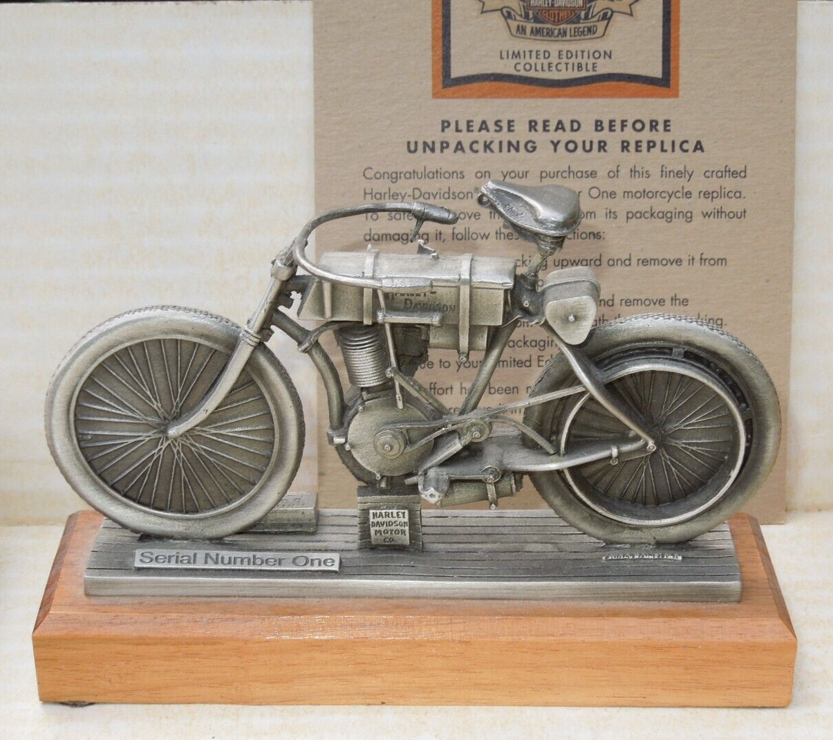 Harley Davidson Pewter 1903 Serial Number 1 Bike 99701-99V
