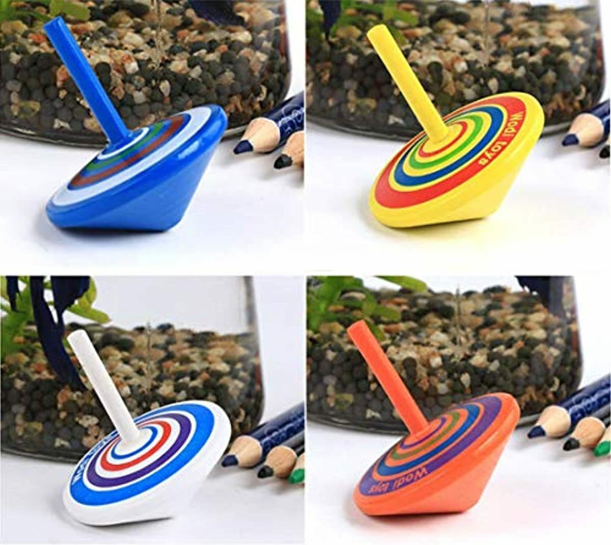14 pièces Mini Toupie en bois, pour Jouet de Fête des Enfants (Couleur Aléatoire) 14 pièces Mini Toupie en bois, pour Jouet de Fête des Enfants (Couleur Aléatoire)