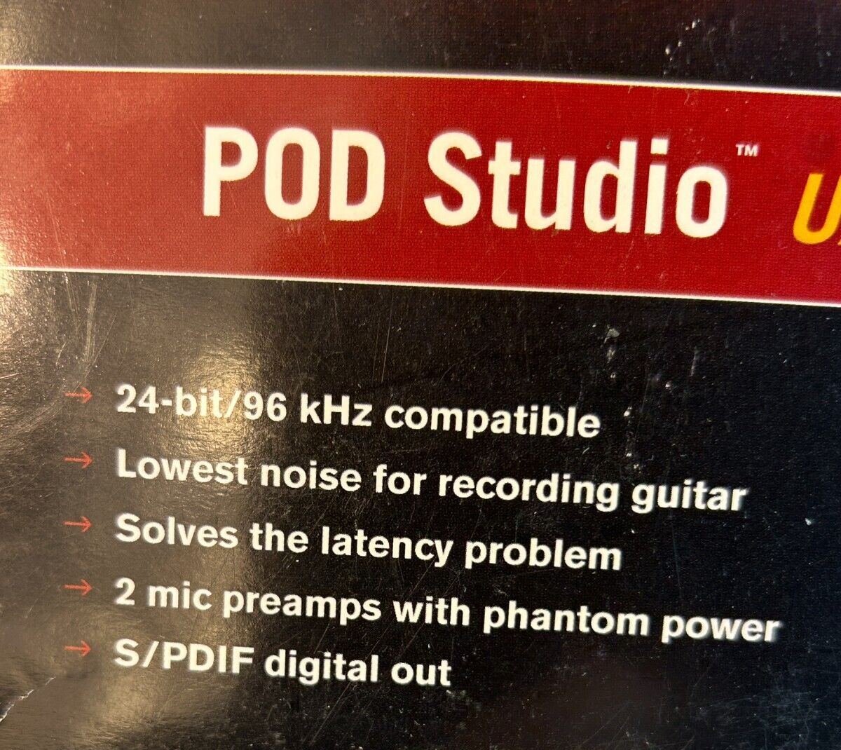 Line 6 POD Studio UX2 Digital Recording Interface POD Farm Version 2 for Guitar