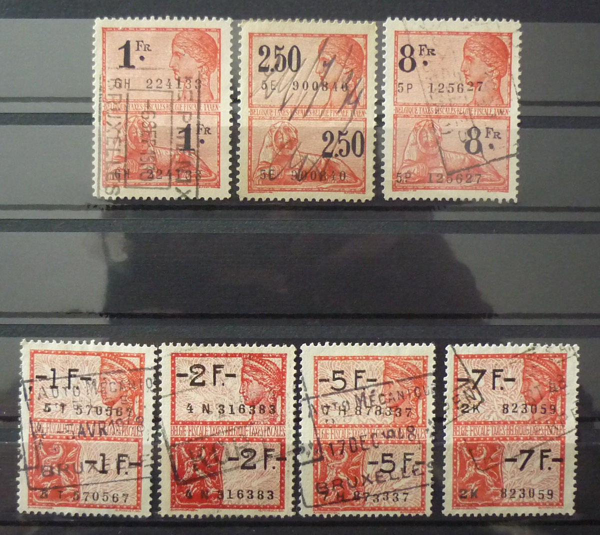 Fiscal, Revenue Belgium & Colonies Stamps