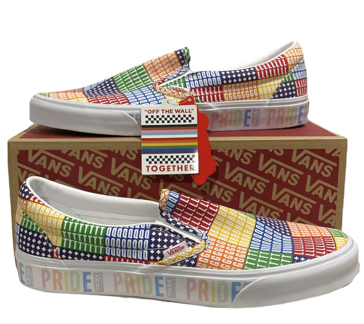 vans pride shoes slip on