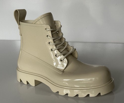 レインブーツ BOTTEGA VENETA FW21 SHINE BOOTS (677113_V1AJ04484) Bottega Veneta Flash Chunky Sole Leather Knee High Boots