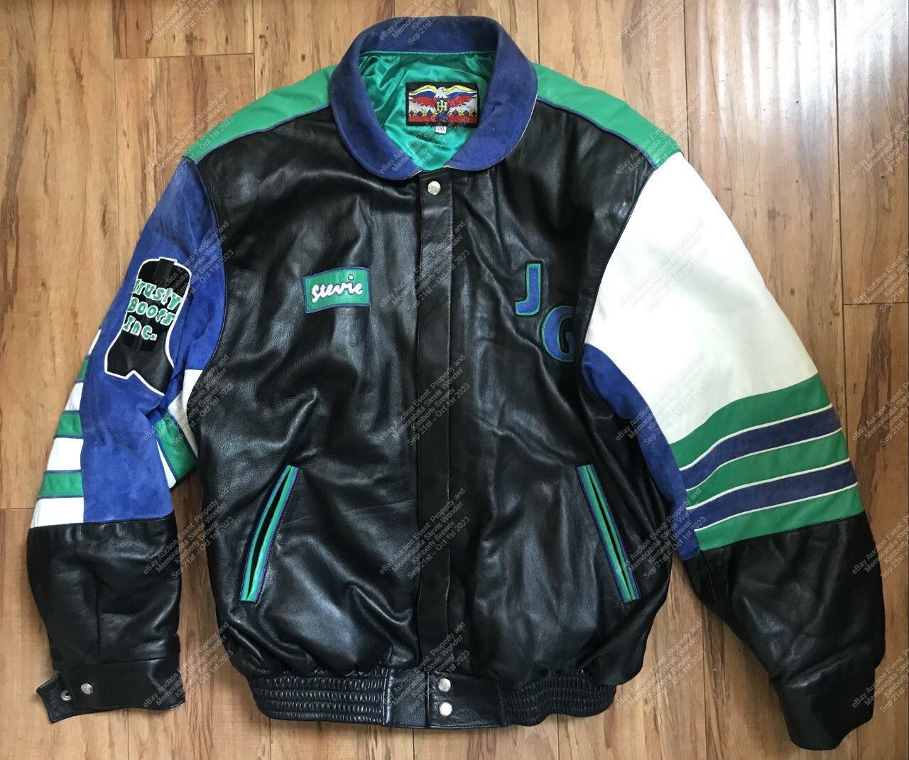 ジャケット・アウター 90s western leather jacket  Tiffany Blue Stevie Wonder's Personal Leather Jacket Johnny Gill Tour