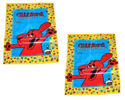 Clifford Birthday Party Supplies Plastic Party Favor Loot Bags - 16 Count