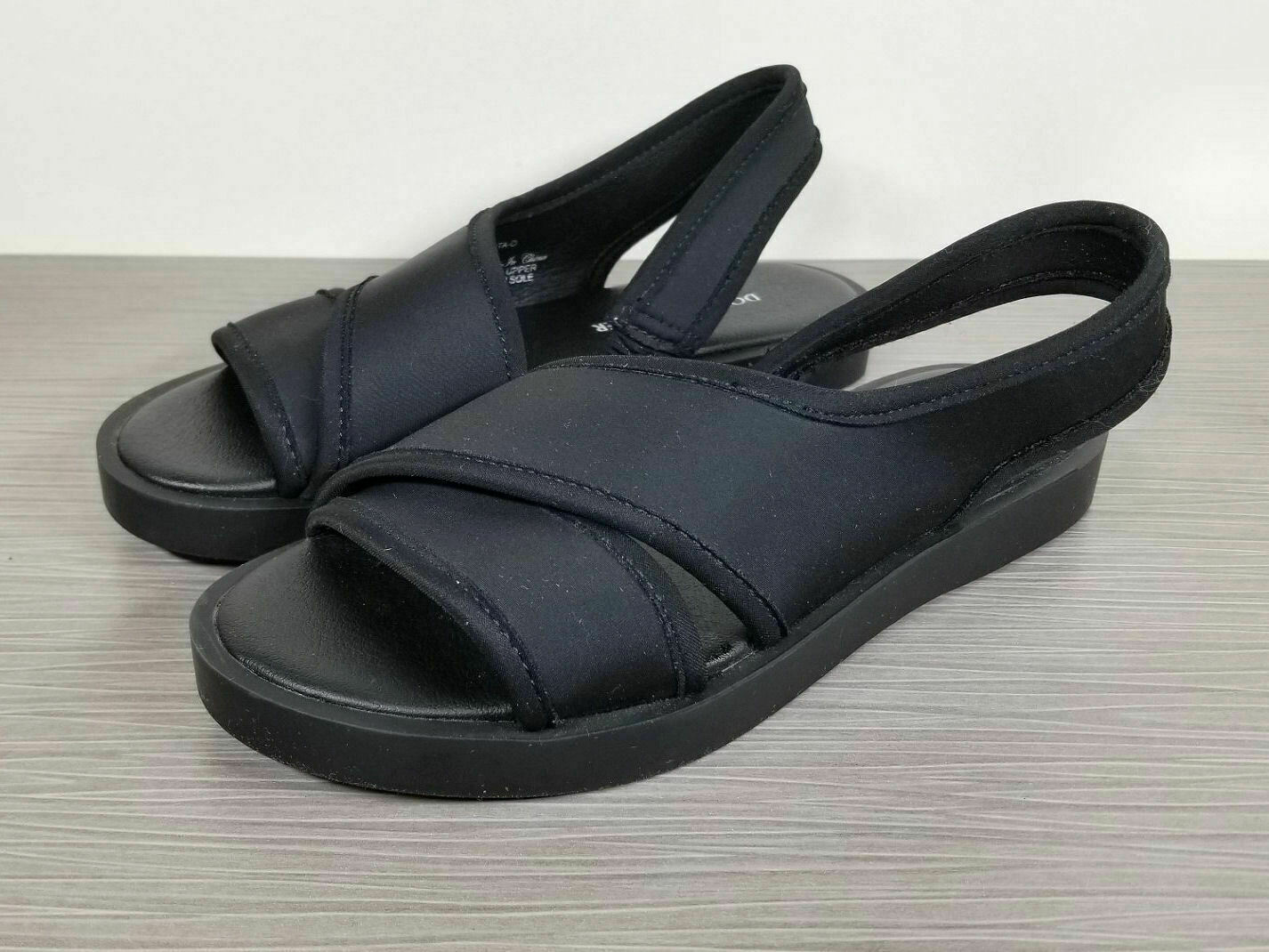 Donald Pliner Barta Sandal, Black Fabric, Womens Size 5 M
