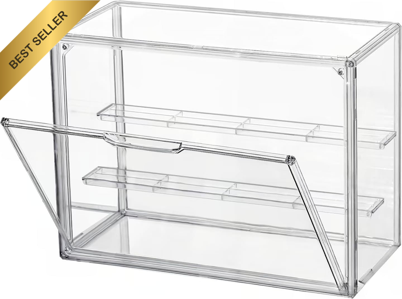 Display Case, Acrylic Display Case, Glass Display Case with Door for Action Figu