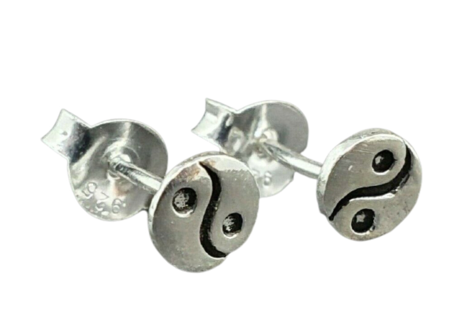 ＊韓国＊［YIN AND YANG IN HARMONY］Stud bag star Yin Yang Stud Earrings Unisex Universal Harmony 925 Sterling