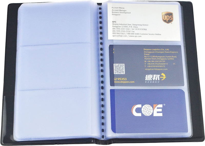 Business Journal Name Card Book Holder Organizer - Holds 240 Cards - Black