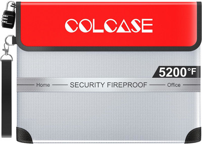 Fireproof Document Bag with Lock 5200? Heat Insulated Waterproof and Fireproof x