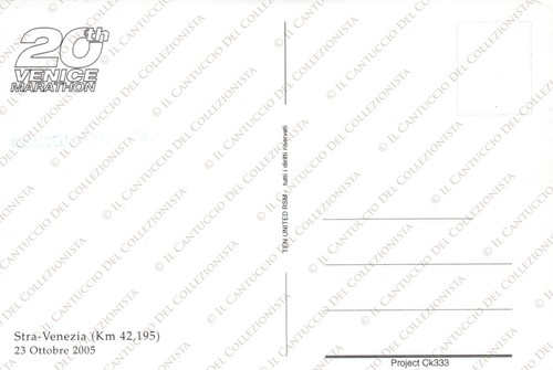 2005 20th Venice Marathon Maratona Stra Venezia Cartolina illustrata - Picture 2 of 2