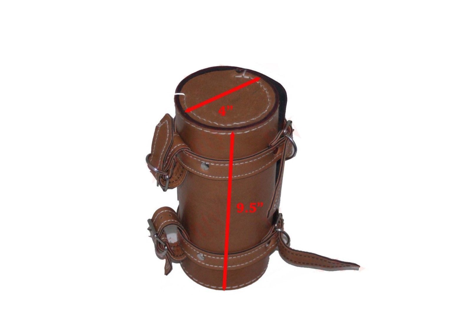 Vintage Camel Colour Leather Tool Bag Roll+Fitting For Norton BSA Triumph 