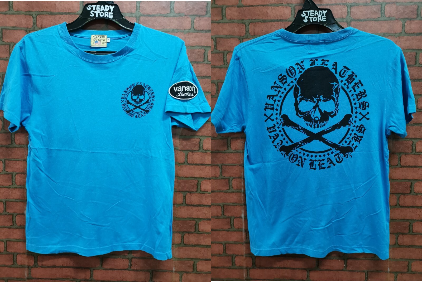 トップス Vanson skull back design tee Vanson Skeleton Tee Shirt
