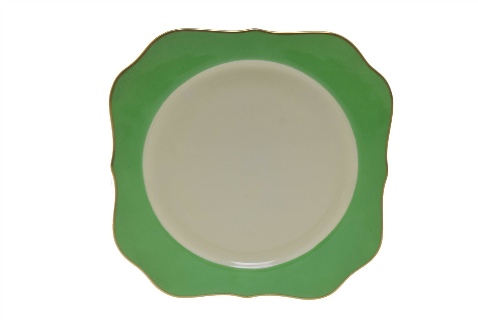 Vintage Noritake Green Ivory Gold Square Salad Accent Plate 7.25" eBay