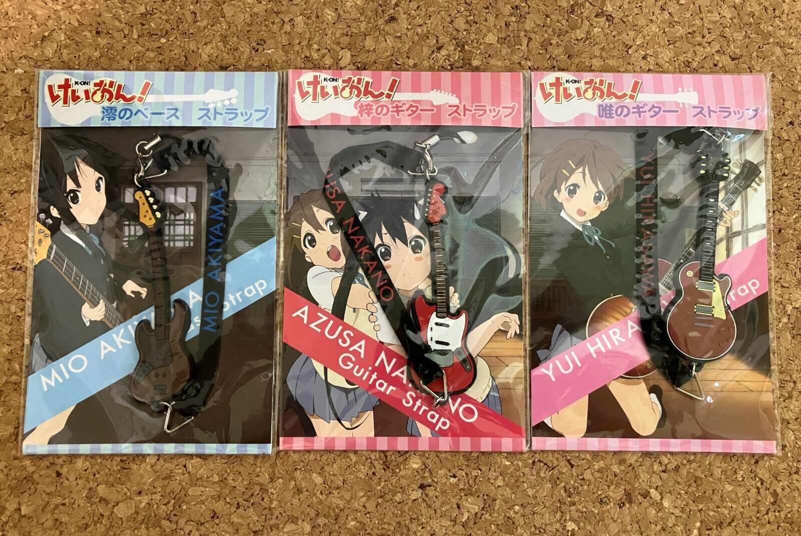 K-on! Base and Guitar Style Strap Yui Mio Azusa Set of 3 Key K-on! Base and Guitar Style Strap Yui Mio Azusa Set of 3 Key