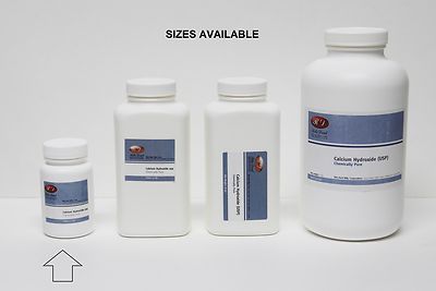 Dental Calcium Hydroxide Powder (USP) Hydrated Pickling Slaked Lime 2 Oz. Bottle