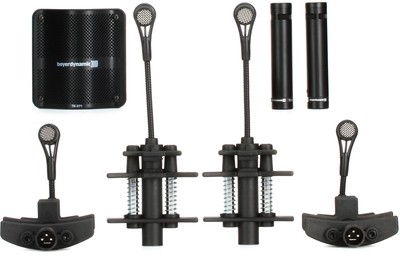 Beyerdynamic TG Drum Set Pro Large Drum Microphone Kit (5-pack) Bundle