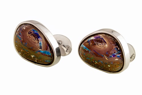 Montblanc Meisterstück Oval Blue Lacquer Cufflinks | Pen Sense