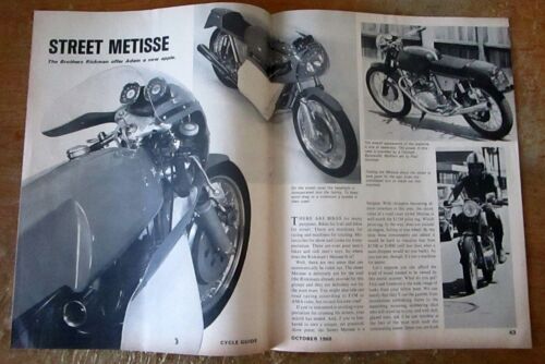 1968 Rickman Metisse Motorcycle - Original 6-Page Road Test Article