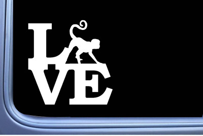 Spider Monkey Love Os 445 vinyl 6'' Decal Sticker capuchin