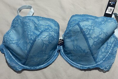 GOSSARD Superboost Ocean Blue LACE LIGHTLY PADDED UNDERWIRED BRA 34G