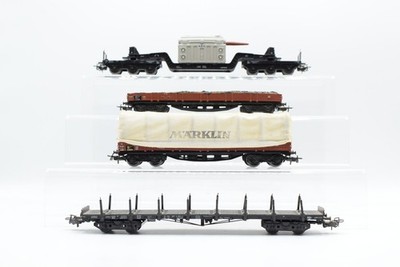 Märklin H0 Konvolut Schwerlastrungenwagen, Niederbordwagen, Niederbordwagen mit